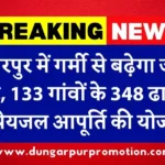 drinking water crisis indungarpur